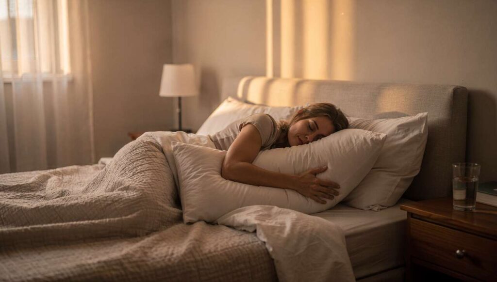 Waarom mensen die kussen omarmen tijdens het slapen dit onbewust doen volgens slaaponderzoek